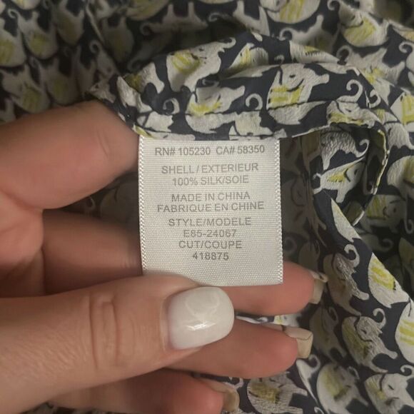 ✨Joie Silk Aruna Sz XS Tank Porcelain Sandstone Elephant Novelty Print✨ - Picture 12 of 12